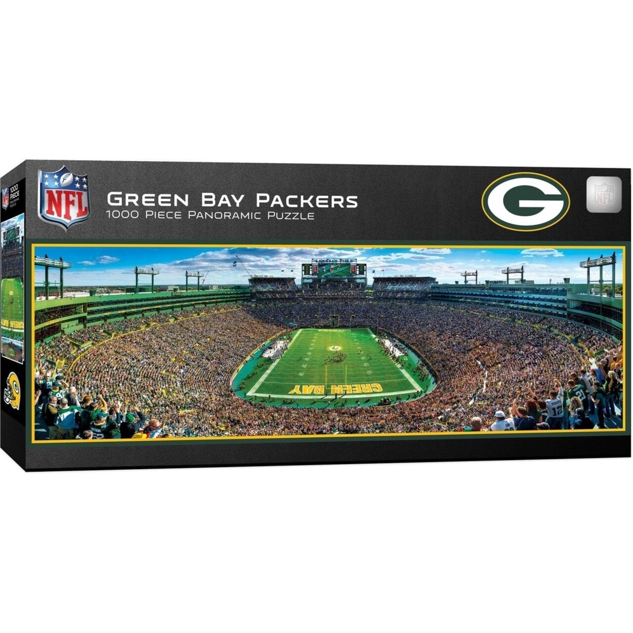 Green Bay Packers 1000 Piece Panoramic Jigsaw Puzzle 13X39 Nfl Sports